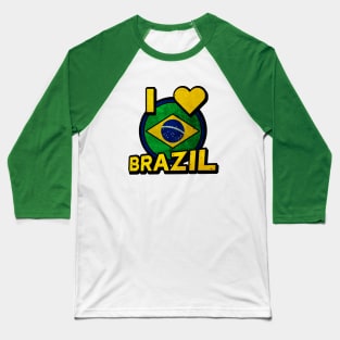 I ♥ BRAZIL Baseball T-Shirt